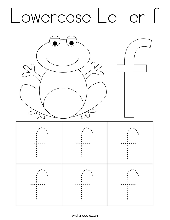 Lowercase Letter f Coloring Page
