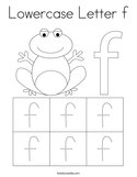 Lowercase Letter f Coloring Page