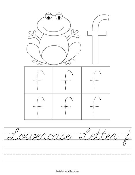 Lowercase Letter f Worksheet