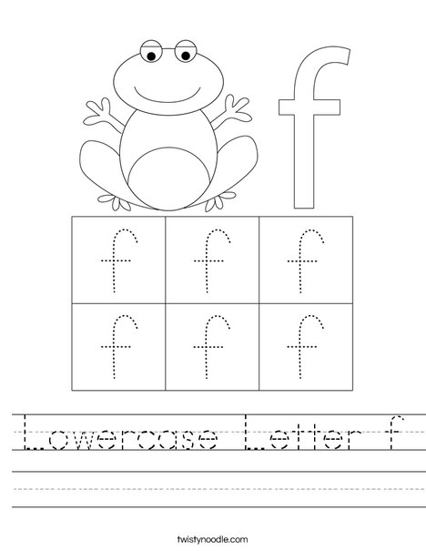 Lowercase Letter f Worksheet