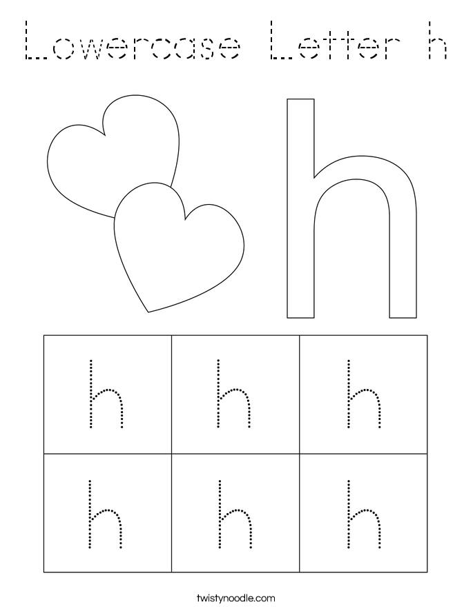 889 Animal Lowercase H Coloring Page for Kindergarten