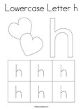 Lowercase Letter h Coloring Page