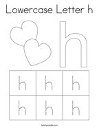 Lowercase Letter h Coloring Page