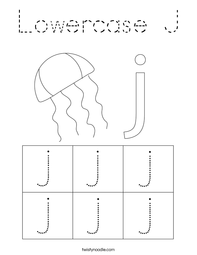 Lowercase J Coloring Page
