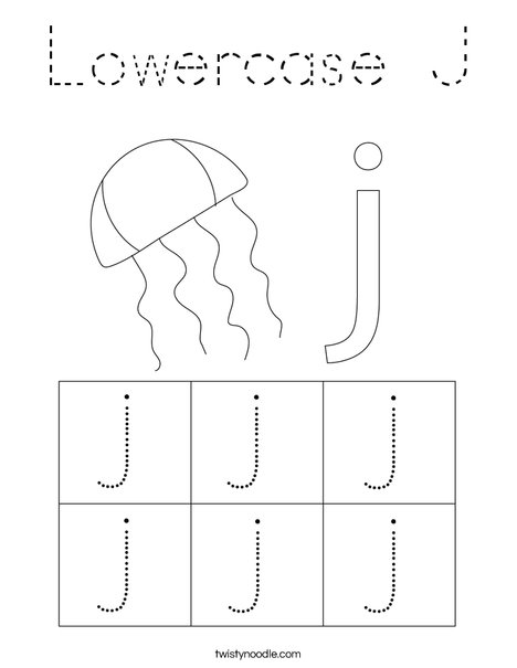 Lowercase Letter j Coloring Page