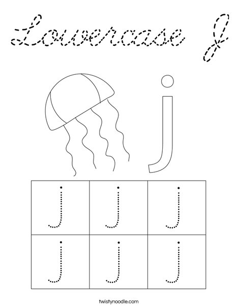 Lowercase Letter j Coloring Page