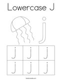 Lowercase J Coloring Page