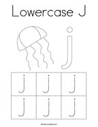Lowercase J Coloring Page