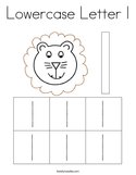 Lowercase Letter l Coloring Page