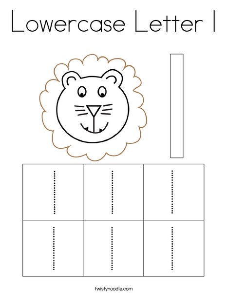 lowercase letter l coloring page twisty noodle