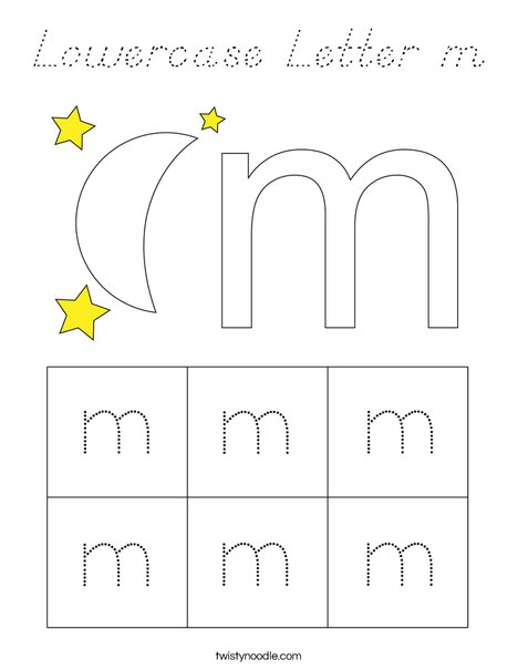 Lowercase Letter m Coloring Page
