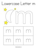 Lowercase Letter m Coloring Page