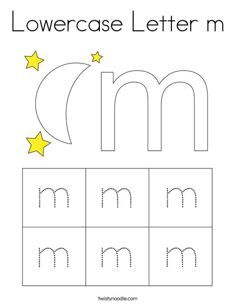 block letter lowercase m
