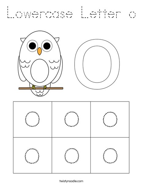 Lowercase Letter o Coloring Page