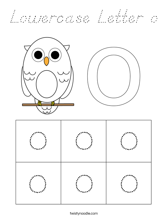 Lowercase Letter o Coloring Page