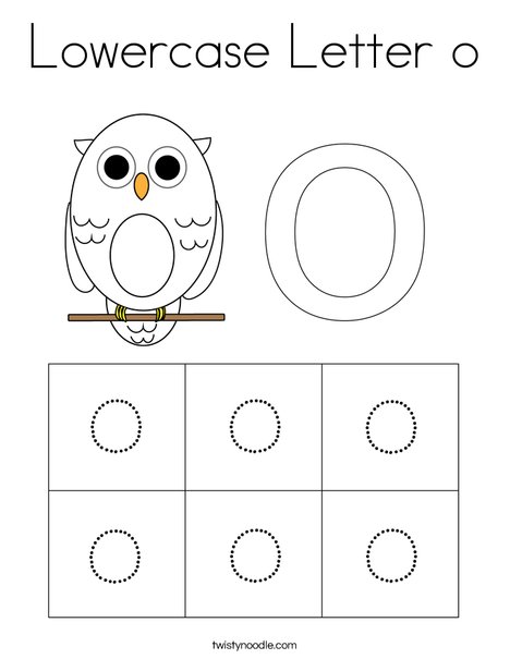 lowercase letter o coloring page twisty noodle