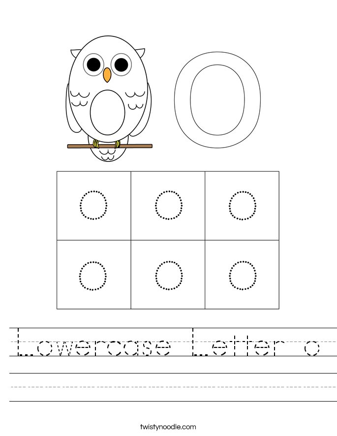 Lowercase Letter o Worksheet