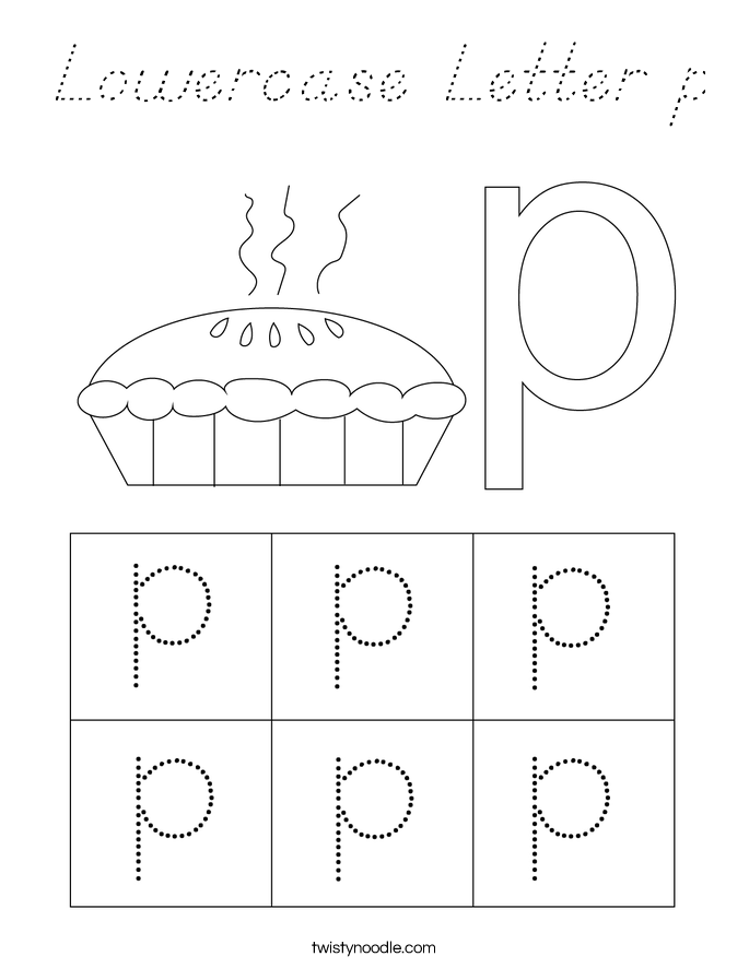 Lowercase Letter p Coloring Page