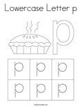 Lowercase Letter p Coloring Page