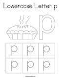 Lowercase Letter p Coloring Page