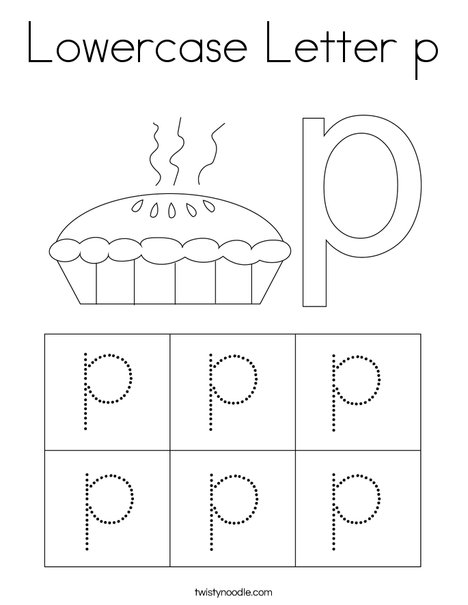 lowercase letter p coloring page twisty noodle