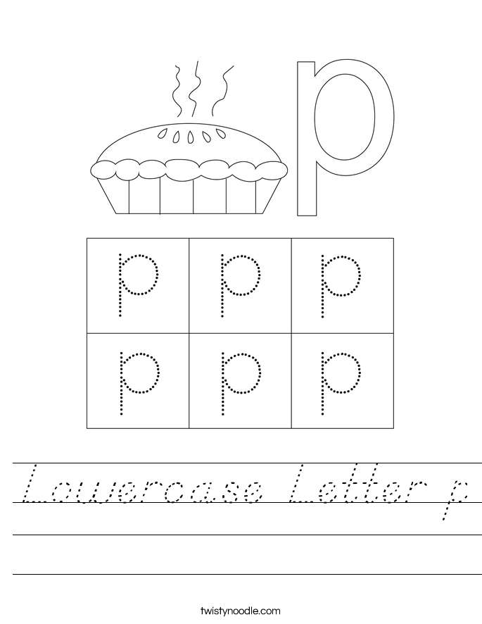 Lowercase Letter p Worksheet
