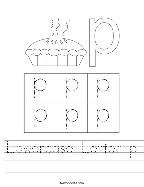 Lowercase Letter p Worksheet