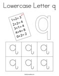 Lowercase Letter q Coloring Page