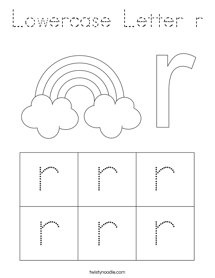 Lowercase Letter r Coloring Page