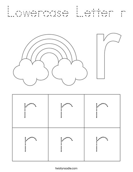 Lowercase Letter r Coloring Page