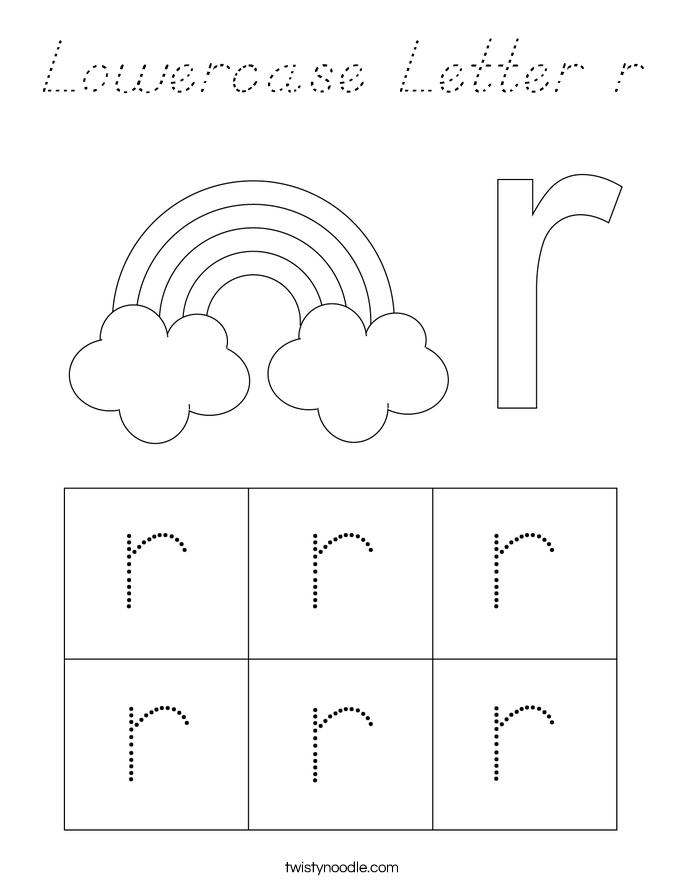 Lowercase Letter r Coloring Page