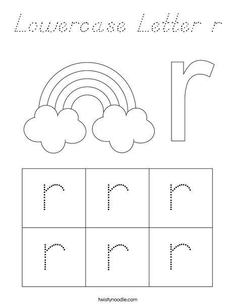 Lowercase Letter r Coloring Page