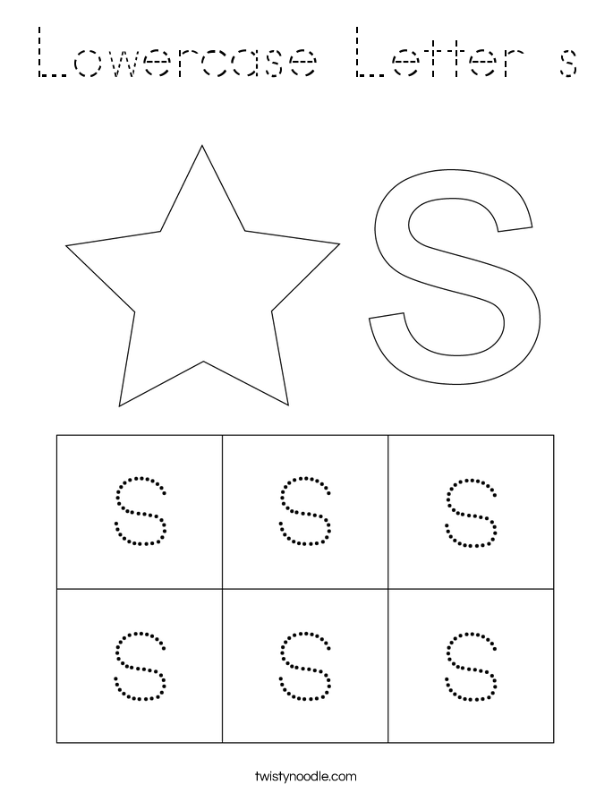 Lowercase Letter s Coloring Page