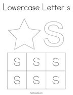 Lowercase Letter s Coloring Page