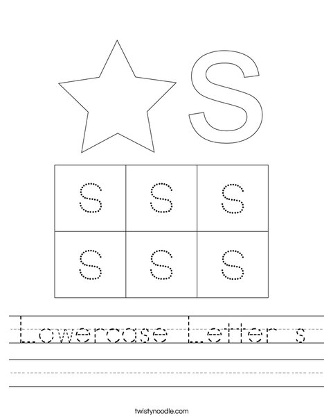 Lowercase Letter s Worksheet