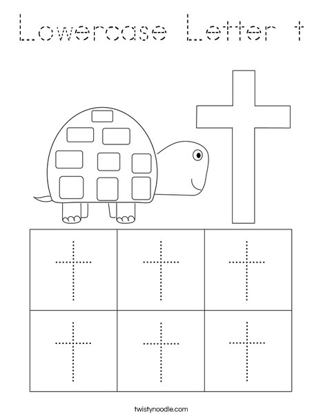 Lowercase Letter t Coloring Page