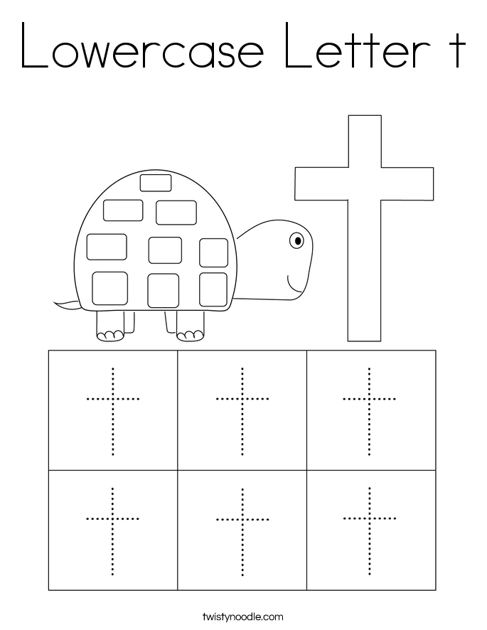 Lowercase Letter t Coloring Page