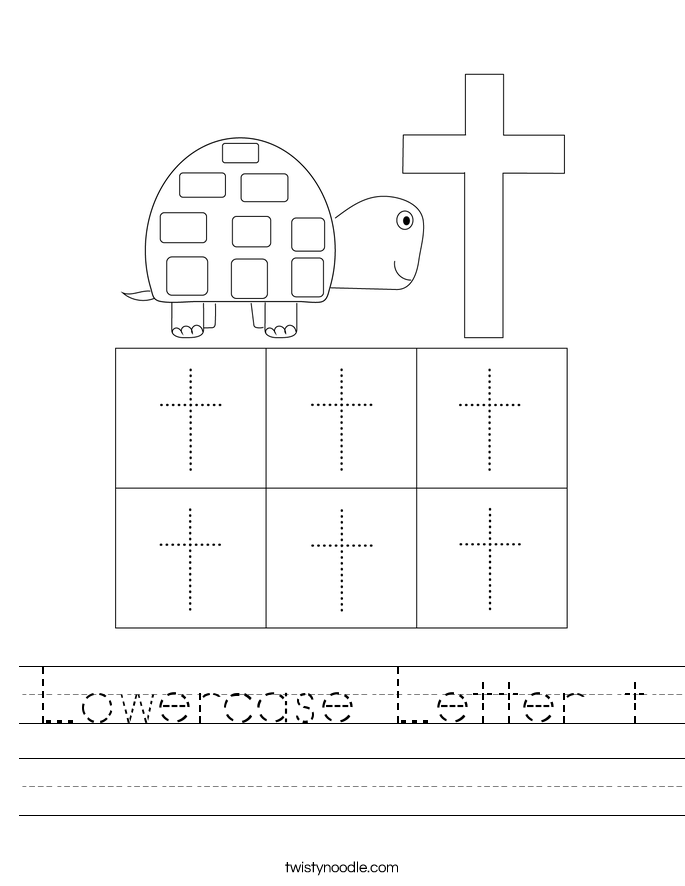 Lowercase Letter t Worksheet