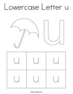 Lowercase Letter u Coloring Page