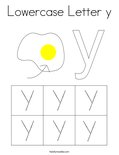Lowercase Letter y Coloring Page