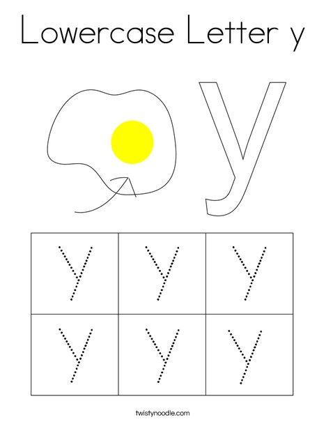 lowercase letter y coloring page twisty noodle