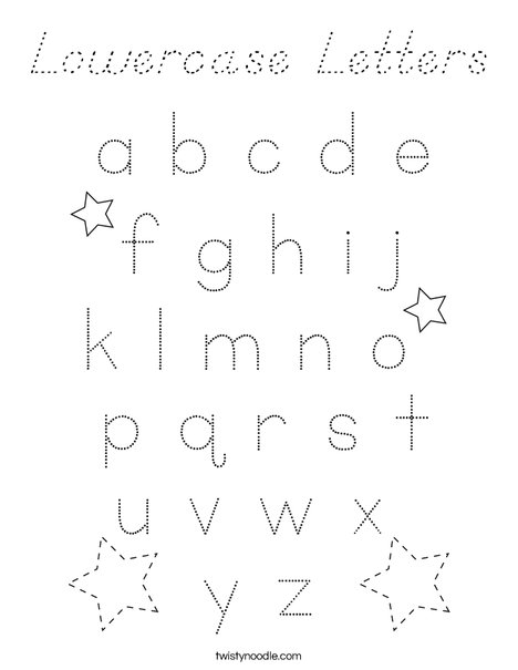 Lowercase Letters Coloring Page