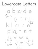 Lowercase Letters Coloring Page