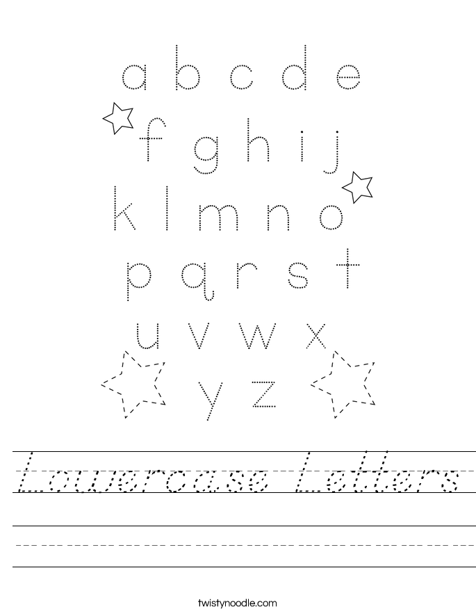 Lowercase Letters Worksheet