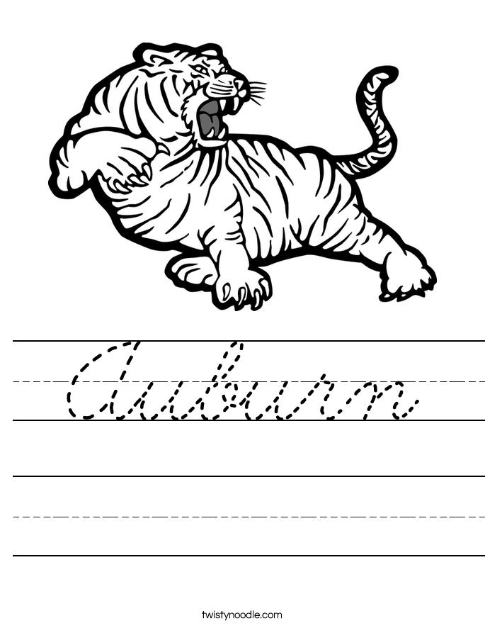 Auburn Worksheet