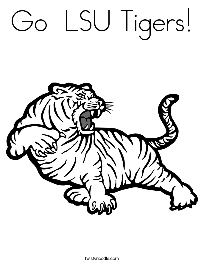 Go  LSU Tigers! Coloring Page