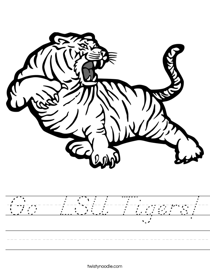 Go  LSU Tigers! Worksheet