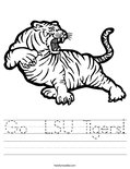 Go  LSU Tigers! Worksheet