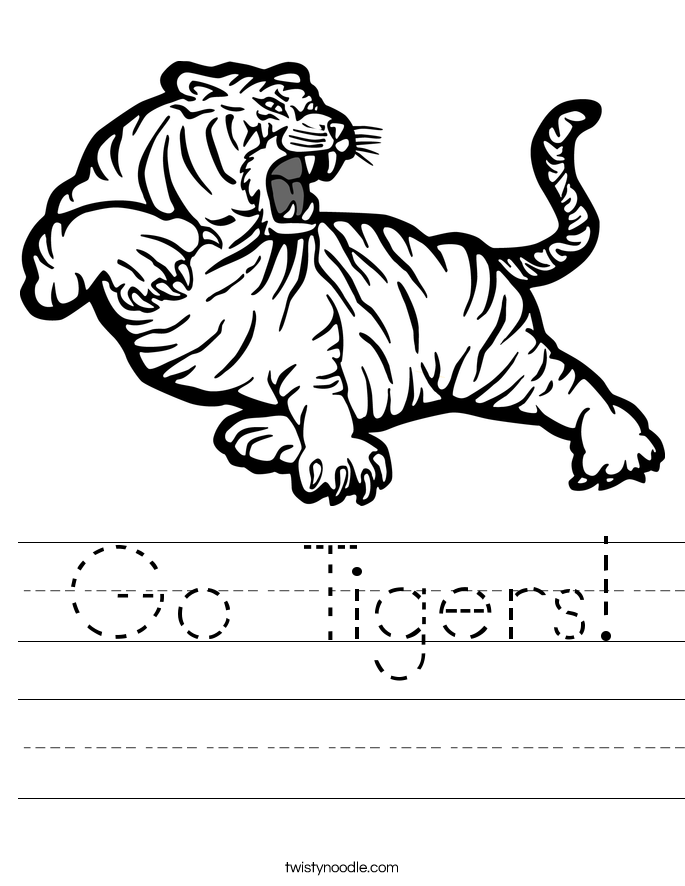 Go Tigers! Worksheet