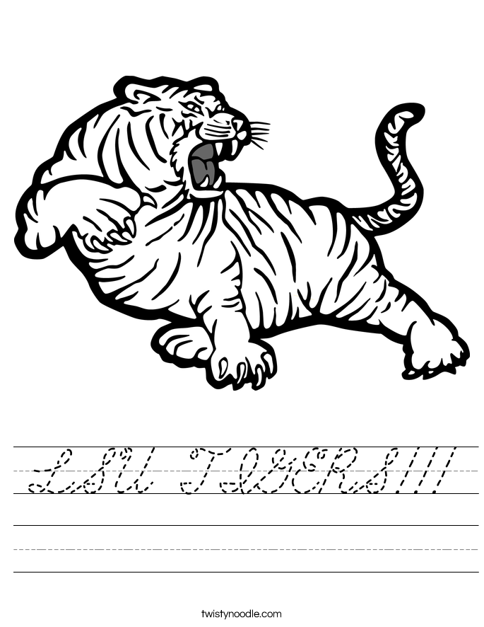 LSU TIGERS!!! Worksheet